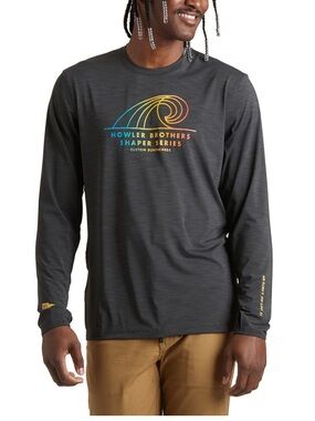 Howler Bros Men’s HB Surf T Shaper Series UPF 50‎ Gray Long Sleeve Shirt Small